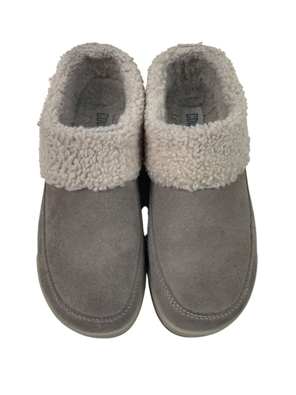 Cougar Liliana Slippers Gray Suede Sherpa Lined Womens Size 8 - Picture 4 of 9